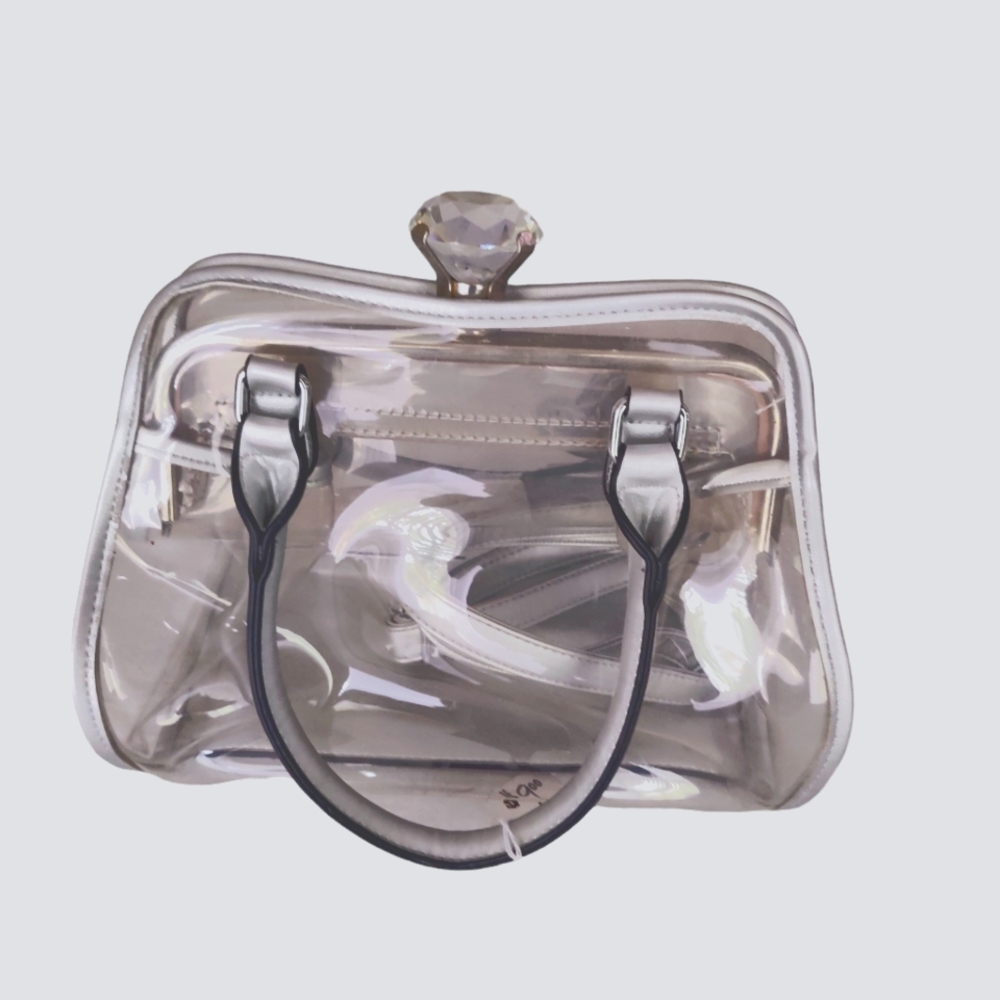 Tracy Lynn Clear Satchel With Diamond Closer